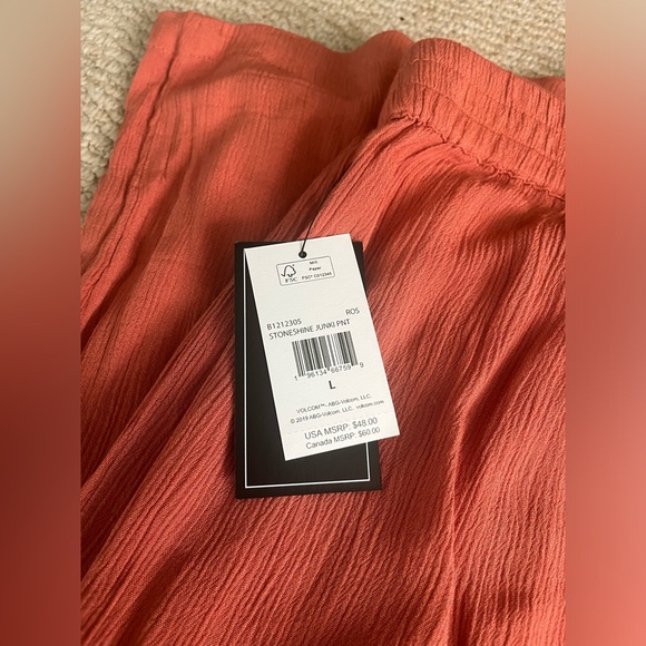 Volcom Flowy Pants — Orange (Size L) - Picture 5 of 7